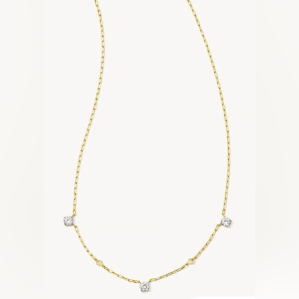 NWT Lot of 2x [Kendra Scott] Fallyn Hoop Earrings & Jada Strand Necklace in Gold - Picture 9 of 11